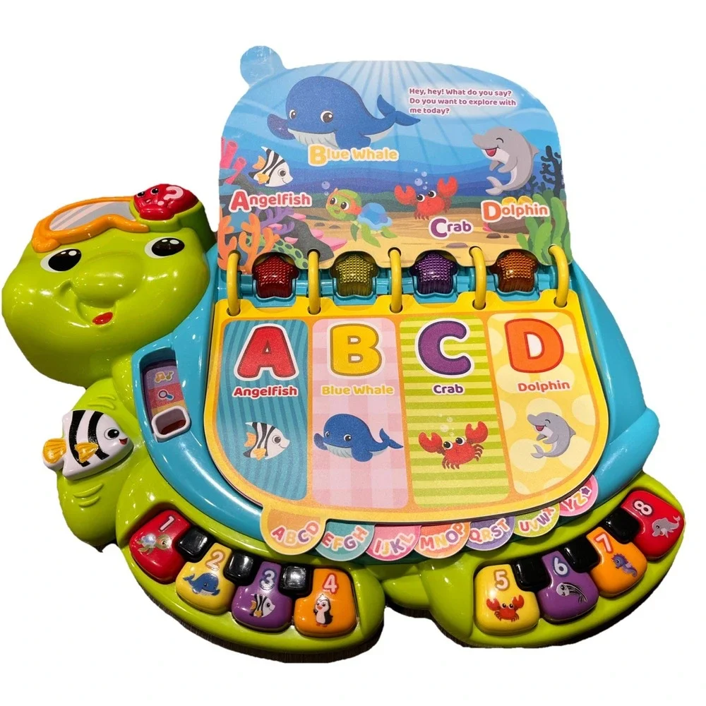 VTech Touch & Teach Sea Turtle Toy Preowned Condition